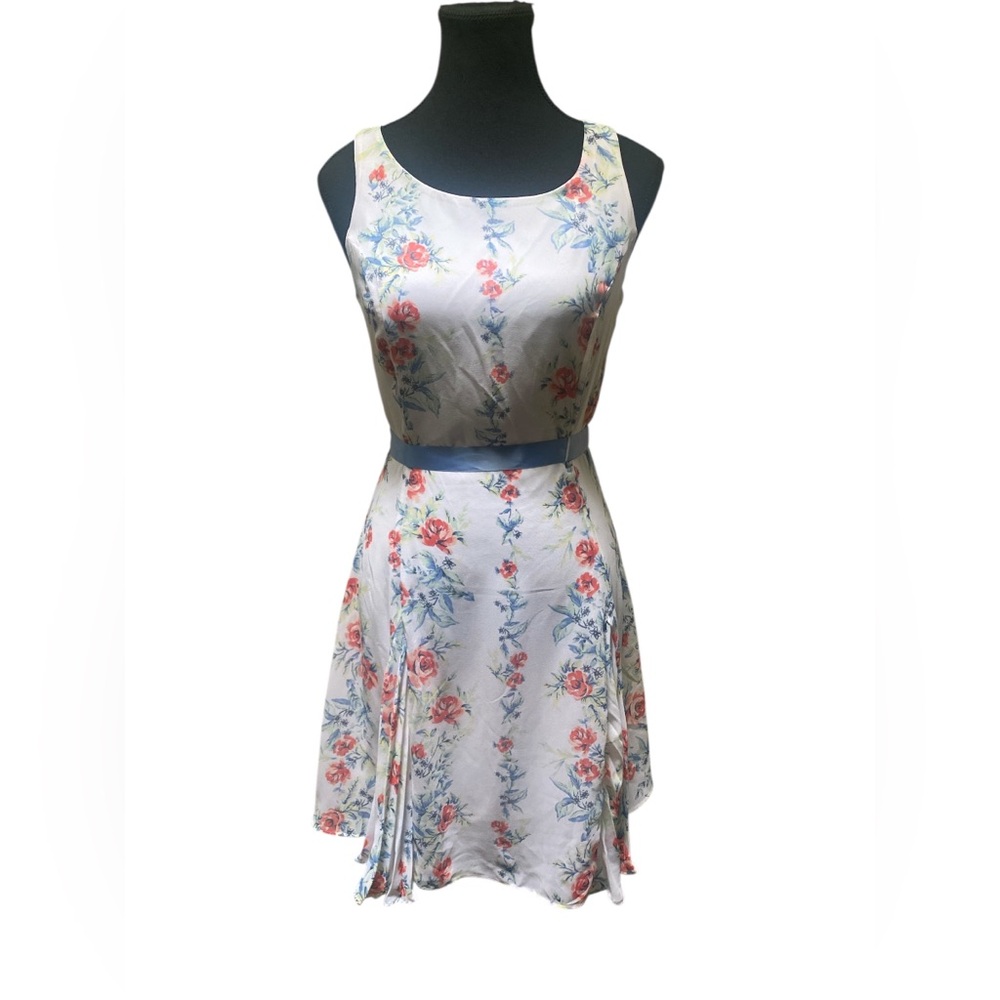 Disney Alice Floral Mini Dress - Blue and Pink M NWT